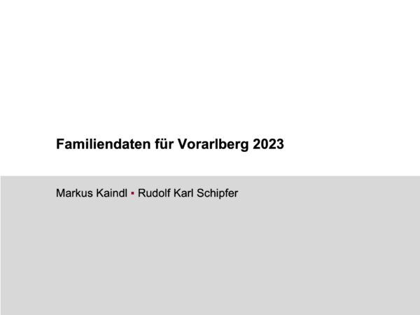 Familiendaten für Vorarlberg 2023